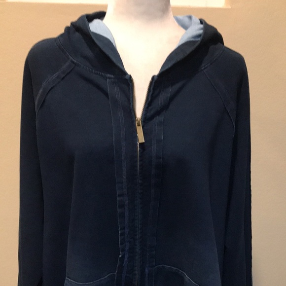 DG2 Diane GilmanDistressed Cotton Blend Hoodie w/Pockets-Missing Drawstring-2X - Picture 2 of 11